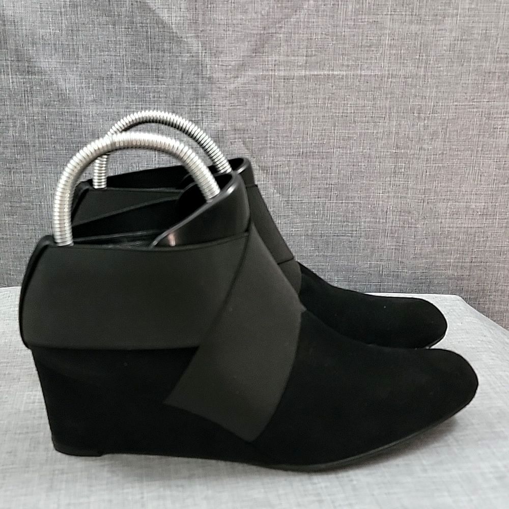 Stuart Weitzman Coban Suede Wedge Booties, Women'… - image 1